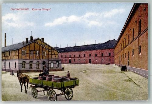 76726 W6728 Germersheim - Kaserne Stengel Pferdefuhrwerk