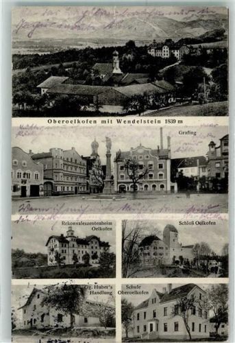 85567 W8018 Oberelkofen b München - Bahnpost München Zug 810 21.1.29 Rekonvalezentenheim Oelkofen Schloss Oelkofen Schule Oberoelkofen Wendelstein