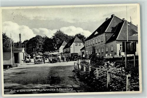 Harrislee Zoll- u. Grenzstelle Kupfermühle Odtimer Omnibus Landpost Wasserleben über Flensburg