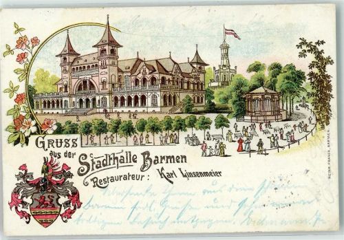 Barmen 1900 Gasthaus Stadthalle Wappen