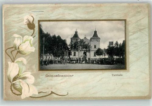 01900 O8501 Großröhrsdorf , OL Prägedruck Turnhalle