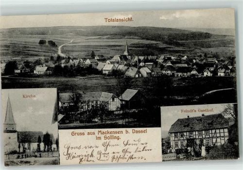 37586 W3354 Mackensen 1910 - Kirche Feindts Gasthaus