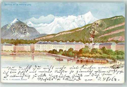 Genève Genf Montblanc Orden Berggesicht 1903