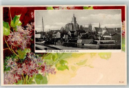 47533 W4190 Kleve , Niederrhein - vom Hafen gesehen