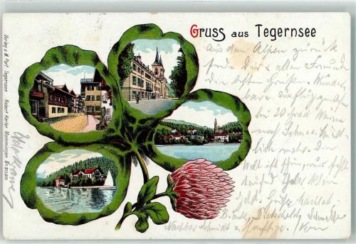 Tegernsee 1903 Kleebatt Distel