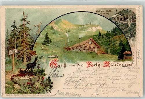 Neuhaus 1899 Posthilfstelle Rothwandhaus Böcklein Hütte Gämse