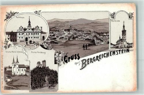Kasperské Hory Rathaus Pfarrkirche Ruine Karlsburg Kirche Maria Schnee