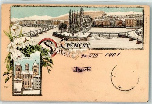 Genève 1901 Mit Glimmerauflage Verlag Metz 8605 AK