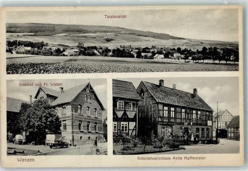 Wenzen Gasthaus v. Fr. Wielert Kolonialwarenhaus Anna Hoffmeister Oldtimer
