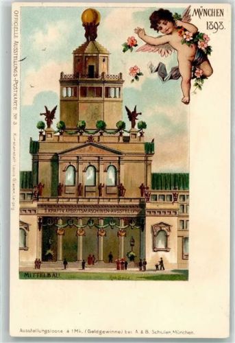 München Ausstellung 1898 Engel Mittelbau