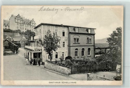 Lichtenberg Gasthaus zur schönen Aussicht Bahnpost Frankfurt-Wiesbaden