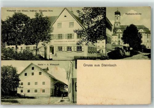 Steinbach Wallfahrtskirche Gasthaus zum Hirsch Stadel von der Wirtschaft