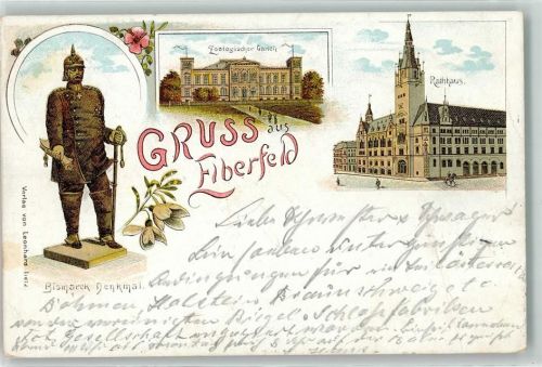 Elberfeld 1899 Bismarck-Denkmal Zoologischer Garten Rathaus