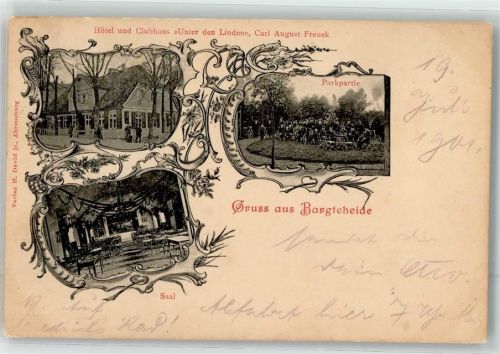 Bargteheide 1901 Hotel Unter den Linden Saal Garten Sammlung Lachmund