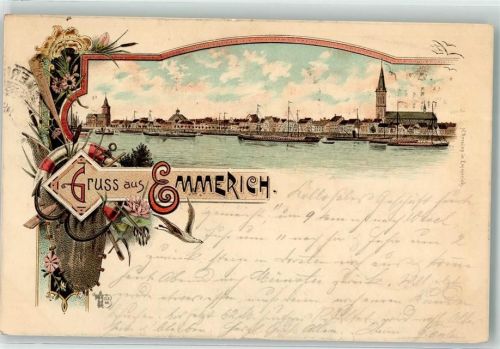 46446 W4240 Emmerich 1898 Lithographie Ottmar Zieher
