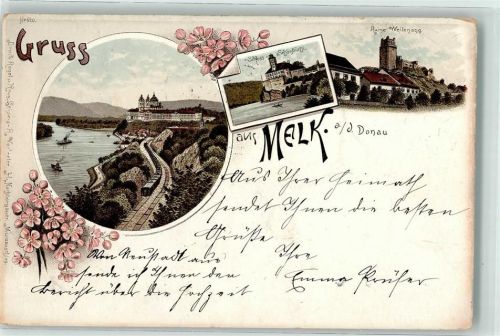 Melk 1898 Schloss Schönbüchl Ruine Weitenegg Kloster Eisenbahn