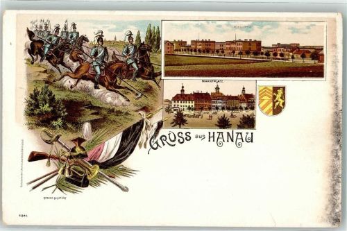 Hanau Marktplatz Kaserne Kavallerie Wappen