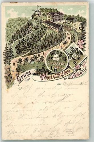 Wawitz 1898 Gasthaus Etablissement Wachberg Bismarckstein Wettinstein