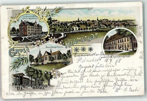 Bad Helmstedt 1898 Marienberger Kirche Landwirtsch. Haushaltsschule