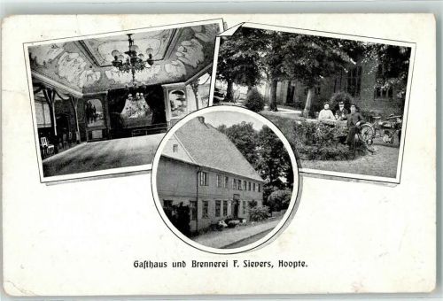 Hoopte Gasthaus-Brennerei F. Sievers Saal Garten Fahrrad