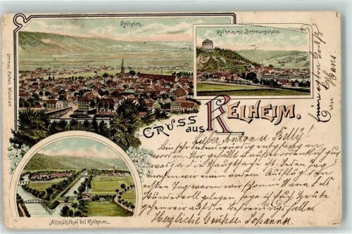 Kelheim 1896 Altmühltal Befreiungshalle Verlag Ottmar Zieher-München