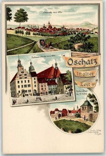 Oschatz Spitaltor Rathaus Kirche