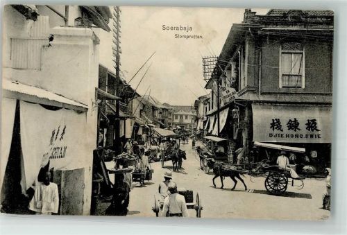 Surabaya 1911 Tracht Straße Marktszene