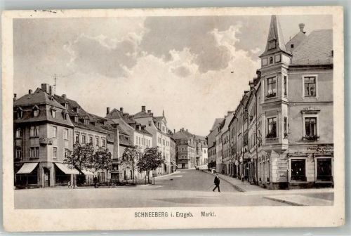 Schneeberg 1927 Marktplatz