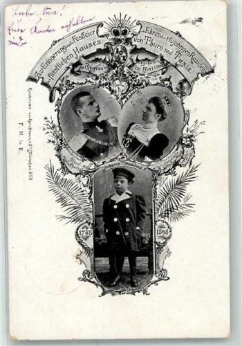 1898 150 jährige Residenz des fürstl. Hauses von Thurn und Taxis Albert Erbprinz