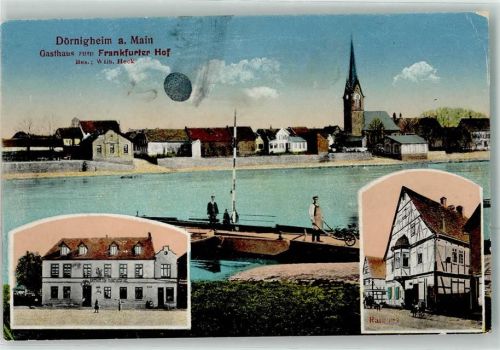 Dörnigheim 1920 Gasthaus Frankfurter Hof Fähre