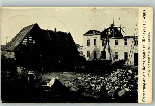 Sehlis 1912 Unwetter-Katastrophe in Sehlis 12. Mau 1912 Zerstörte Häuser