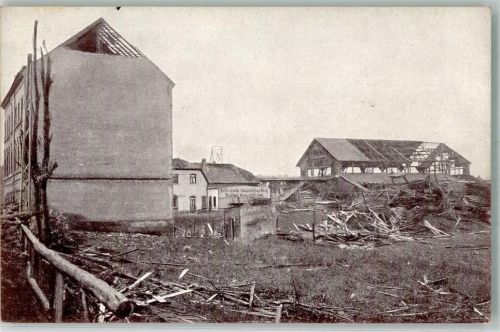Chemnitz 1916 Sturm-Katastrophe 27. 05. 1916 Zerstörte Schlesische Nutzholzhandlung Grau & Heidel