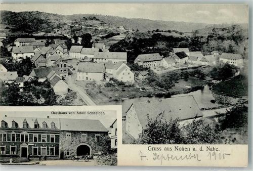 Nohen 1910 Gasthaus Adolf Schneider Bahnpost Frankfurt-