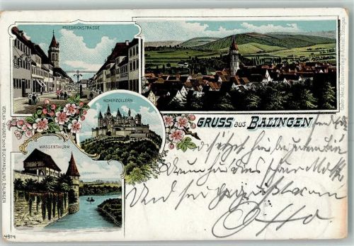 Balingen 1902 Friedrichstraße Hohenzollern Wasserturm