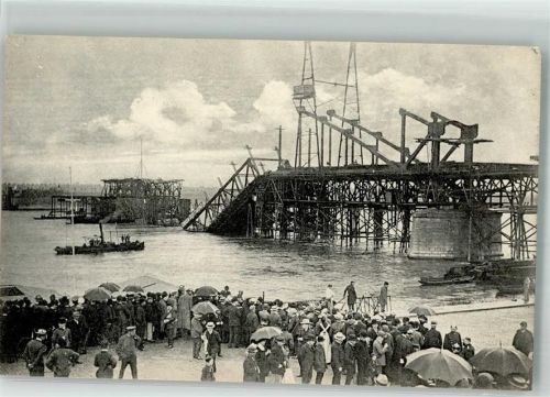 Köln Altstadt-Süd 101 1908 Einsturz der im Bau befindlichen Südbrücke 1908