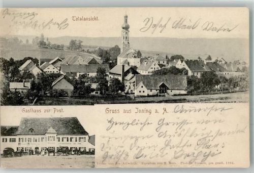 Inning 1904 Gasthaus zur Post Pfarrkirche