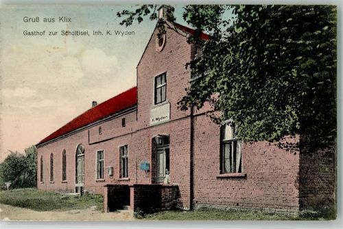 Klix Gasthaus zur Scholtisei Leim löst sich Foto AK