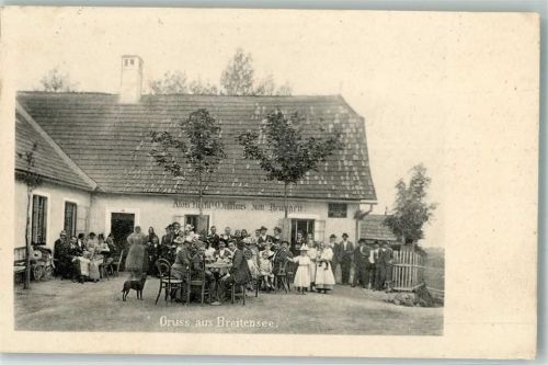 Wien 1904 Gasthaus Zum Heurigen Breitensee Leim löst sich