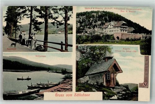 Schluchsee Schluchsee Ruderboote Steestrasse Gasthaus Seehof Kapelle
