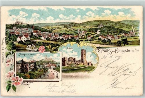 Königstein 1902 Frankfurter Straße Ruine