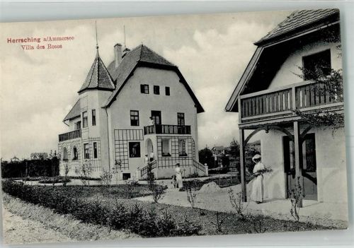 82211 W8036 Herrsching a. Ammersee Foto AK Villa des Roses