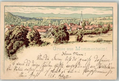 Mommenheim 1898 Bahnpost Strassburg- Zug 26