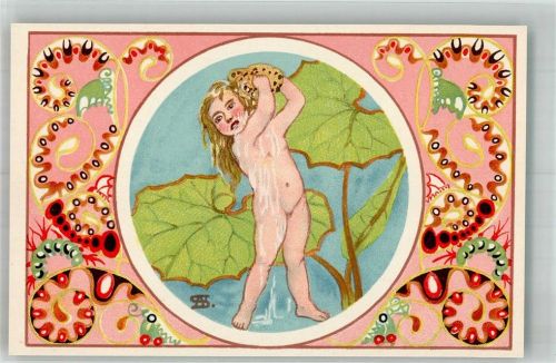 Kind und Pflanze von Adolf Stocksmayr Karte 11