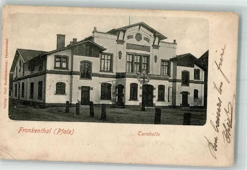 Frankenthal 1919 Turnhalle Foto AK