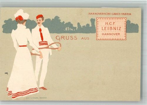 Hannover Jugendstil Tennis sign. Heinrich Mittag