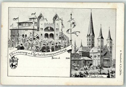 Bonn 1900 Katholikenversammlung Münster Kirche