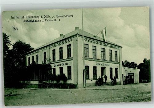 Neuenburg 1911 Urwald-Hotel Fahne