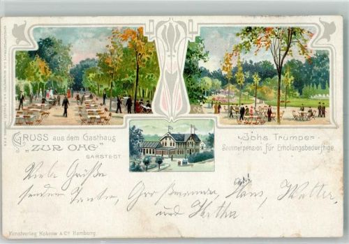 Garstedt 1906 Gasthaus zur Ohe Sommerpension für Erholungsbedürftige
