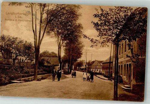 Langburkersdorf 1917 Hauptstrasse Kinder