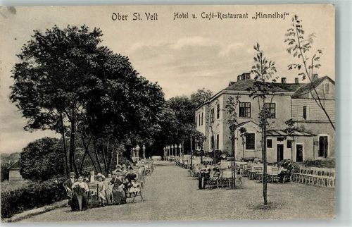 Wien 1909 Hotel Cafe Gasthaus Himmelhof Ober St. Veit